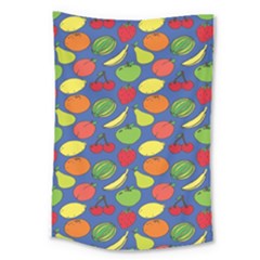 Fruit Melon Cherry Apple Strawberry Banana Apple Large Tapestry by Mariart