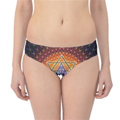 Cosmik Triangle Space Rainbow Light Blue Gold Orange Hipster Bikini Bottoms