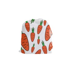 Fruit Vegetable Carrots Drawstring Pouches (small)  by Mariart