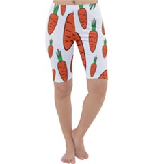 Fruit Vegetable Carrots Cropped Leggings  by Mariart