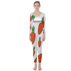 Fruit Vegetable Carrots Long Sleeve Catsuit by Mariart