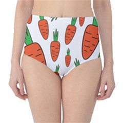Fruit Vegetable Carrots High-waist Bikini Bottoms by Mariart