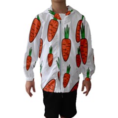 Fruit Vegetable Carrots Hooded Wind Breaker (kids) by Mariart