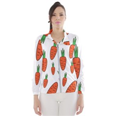 Fruit Vegetable Carrots Wind Breaker (women) by Mariart