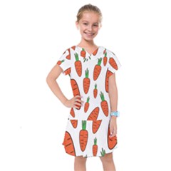 Fruit Vegetable Carrots Kids  Drop Waist Dress by Mariart