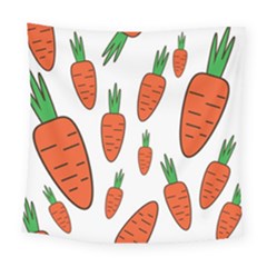 Fruit Vegetable Carrots Square Tapestry (large)