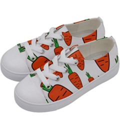 Fruit Vegetable Carrots Kids  Low Top Canvas Sneakers by Mariart