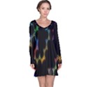 Grid Light Colorful Bright Ultra Long Sleeve Nightdress View1