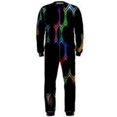 Grid Light Colorful Bright Ultra Onepiece Jumpsuit (men) 