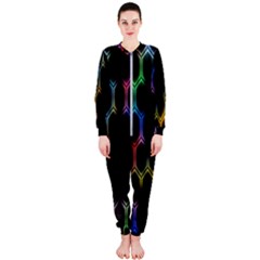 Grid Light Colorful Bright Ultra Onepiece Jumpsuit (ladies) 