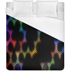 Grid Light Colorful Bright Ultra Duvet Cover (california King Size) by Mariart