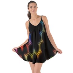 Grid Light Colorful Bright Ultra Love The Sun Cover Up