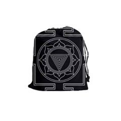 Kali Yantra Inverted Drawstring Pouches (medium)  by Mariart