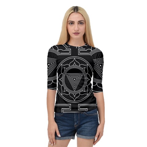 Kali Yantra Inverted Quarter Sleeve Raglan Tee by Mariart