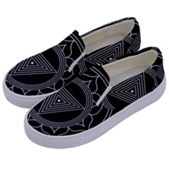 Kali Yantra Inverted Kids  Canvas Slip Ons by Mariart