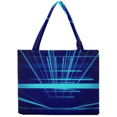 Grid Structure Blue Line Mini Tote Bag by Mariart