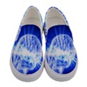 Lightning Brain Blue Women s Canvas Slip Ons View1