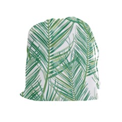 Jungle Fever Green Leaves Drawstring Pouches (extra Large) by Mariart