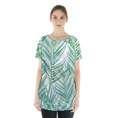 Jungle Fever Green Leaves Skirt Hem Sports Top by Mariart