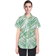 Jungle Fever Green Leaves Women s Short Sleeve Shirt