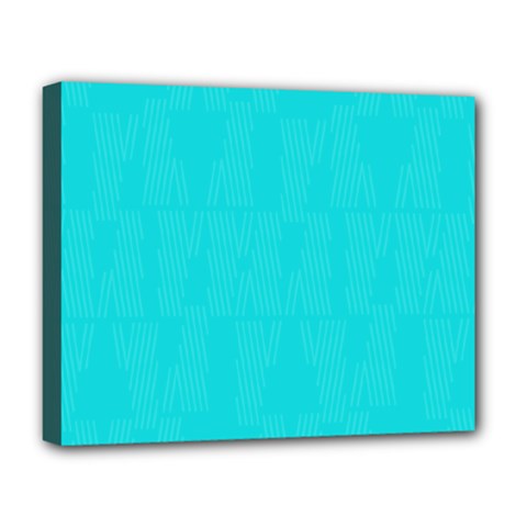 Line Blue Deluxe Canvas 20  X 16  
