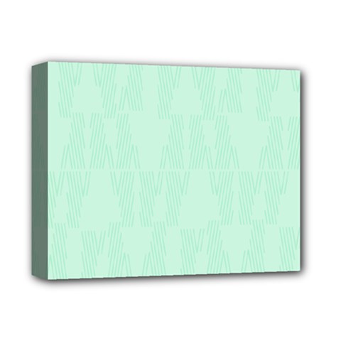 Line Blue Chevron Deluxe Canvas 14  X 11 