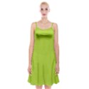 Line Green Spaghetti Strap Velvet Dress View1