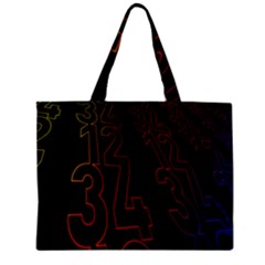 Neon Number Mini Tote Bag by Mariart