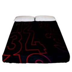 Neon Number Fitted Sheet (california King Size) by Mariart