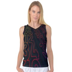 Neon Number Women s Basketball Tank Top by Mariart