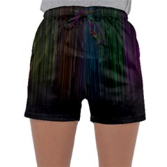 Line Rain Rainbow Light Stripes Lines Flow Sleepwear Shorts by Mariart