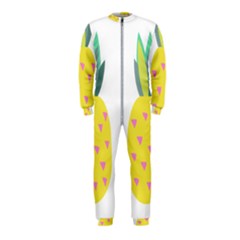 Pineapple Fruite Yellow Triangle Pink Onepiece Jumpsuit (kids)