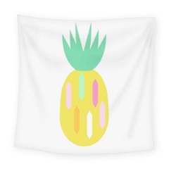 Pineapple Fruite Yellow Triangle Pink White Square Tapestry (large)