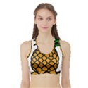 Pineapple Fruite Yellow Green Orange Sports Bra with Border View1