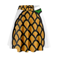 Pineapple Fruite Yellow Green Orange High Waist Skirt by Mariart