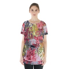 Garden Abstract Skirt Hem Sports Top by digitaldivadesigns