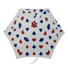 Playing Cards Hearts Diamonds Mini Folding Umbrellas by Mariart