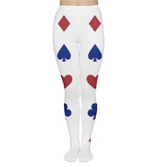 Playing Cards Hearts Diamonds Women s Tights