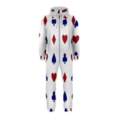 Playing Cards Hearts Diamonds Hooded Jumpsuit (kids)