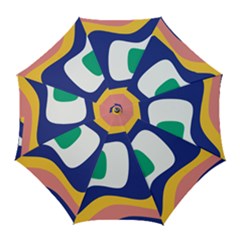 Rainbow Pink Yellow Bluw Green Rainbow Golf Umbrellas by Mariart