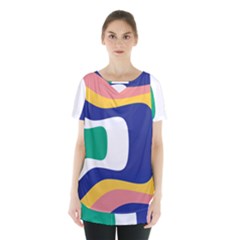 Rainbow Pink Yellow Bluw Green Rainbow Skirt Hem Sports Top by Mariart