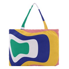 Rainbow Pink Yellow Bluw Green Rainbow Medium Tote Bag by Mariart