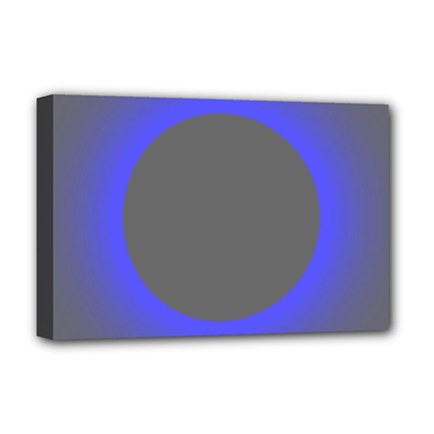 Pure Energy Black Blue Hole Space Galaxy Deluxe Canvas 18  X 12   by Mariart