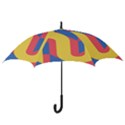 Rainbow Sign Yellow Red Blue Retro Hook Handle Umbrellas (Small) View3