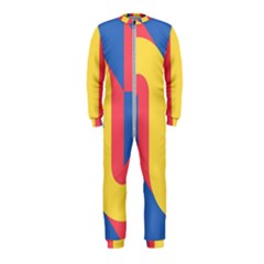 Rainbow Sign Yellow Red Blue Retro Onepiece Jumpsuit (kids) by Mariart