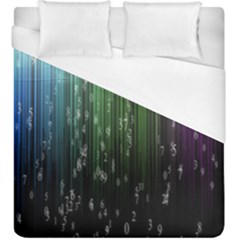 Numerical Animation Random Stripes Rainbow Space Duvet Cover (king Size) by Mariart