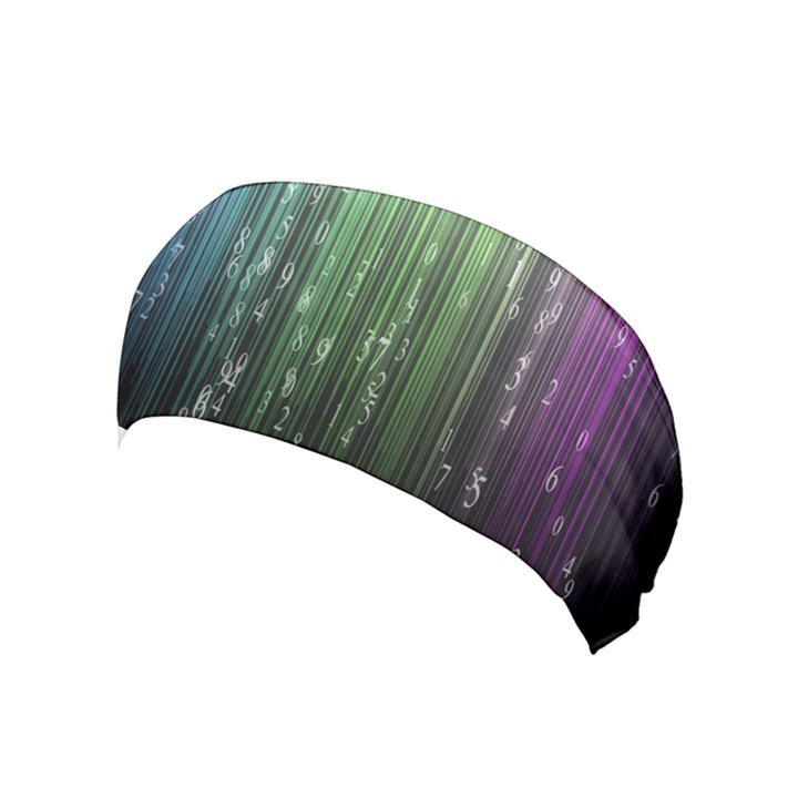Numerical Animation Random Stripes Rainbow Space Yoga Headband