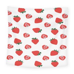 Red Fruit Strawberry Pattern Square Tapestry (large)