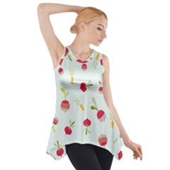 Root Vegetables Pattern Carrots Side Drop Tank Tunic by Mariart