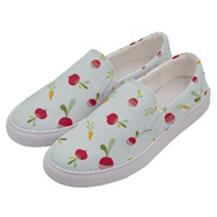 Root Vegetables Pattern Carrots Men s Canvas Slip Ons